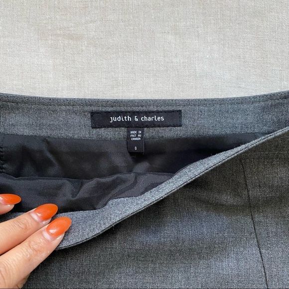 NWOT Judith & Charles Wool Gray Mini Casual Skirt - Picture 2 of 6